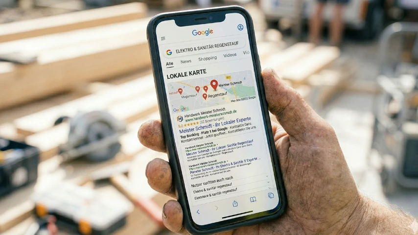 Lokaler Platzhirsch bei Google Mockup